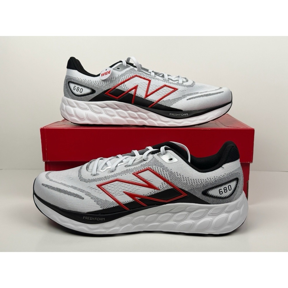 New Balance Fresh Foam 680 V8 Running Shoes Mens 11.5 4E Wide White M680RW8